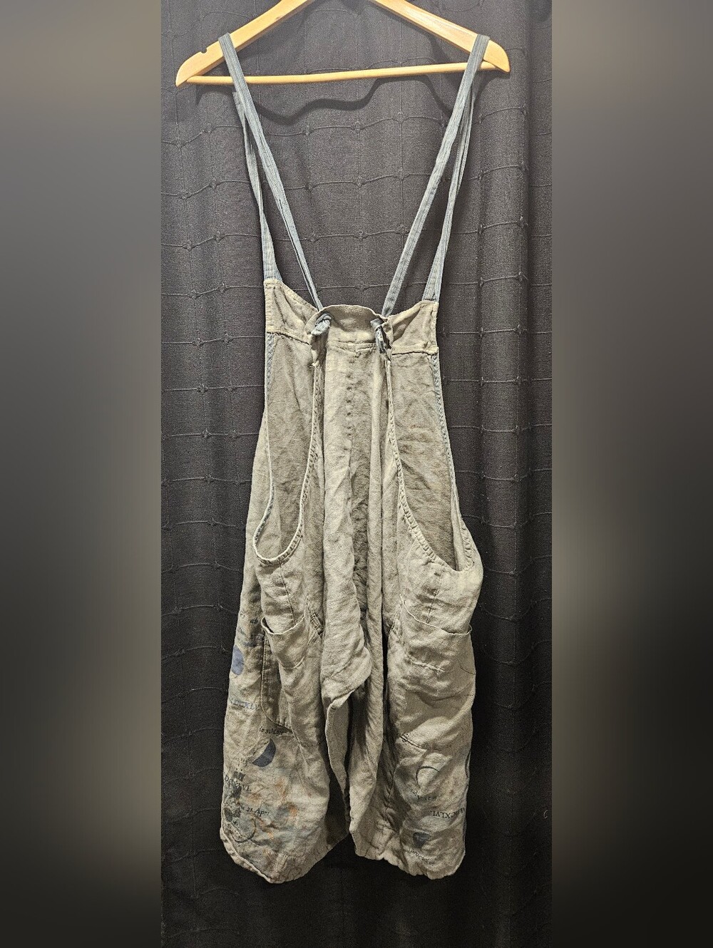 Blue Fish Linen Celestial MERCURY PHASES Midlayer Pinafore Dress | Lagenlook - Picture 6 of 12